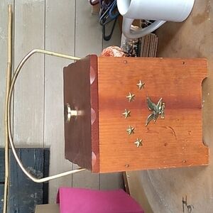 Vintage 1970s wooden ice bucket barware retro mcm